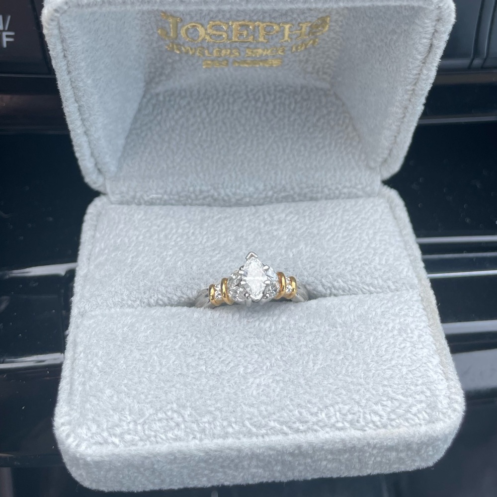 Platinum and Gold Accent Wedding Ring